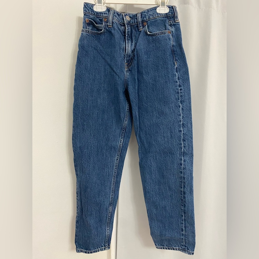 GAP High-rise Dark Wash Mom Jeans